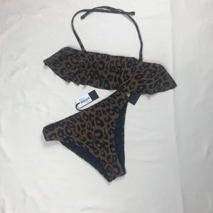 NWT Kendall‎ & Kylie leopard two piece bikini